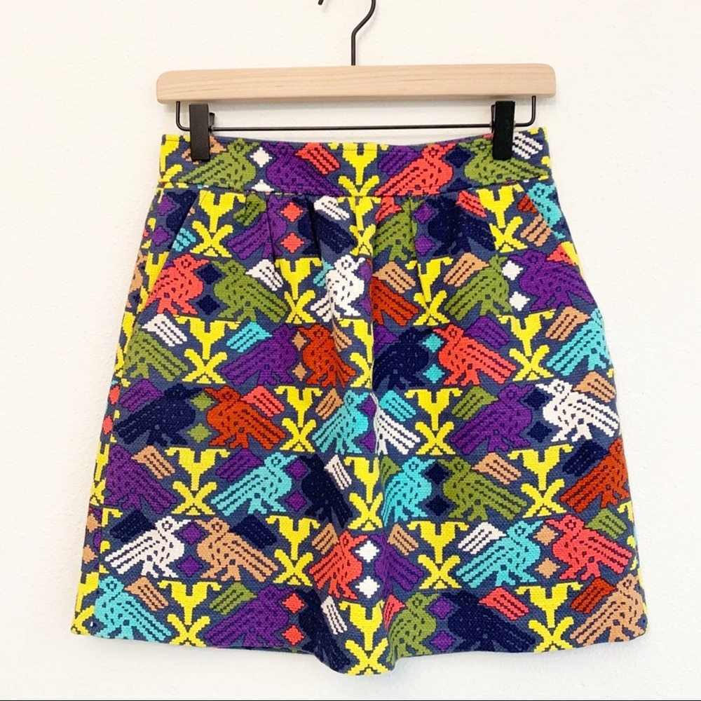 Tibi Aztec Woven Mini Skirt size 2